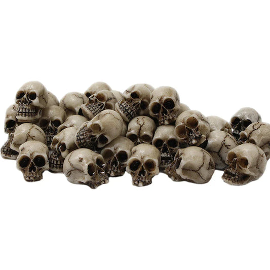 20PCS Mini Skull Figures – Collectible Halloween Miniatures for Garden & Home Decor